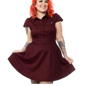 Sourpuss Red/Black Checker Dress